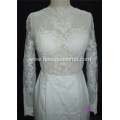 Lace White wedding dress long sleeve bridal gown